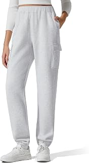 G4Free Flurrylux Women's Fleece Lined Joggers Pants Cotton Cargo Sweatpants with Pockets