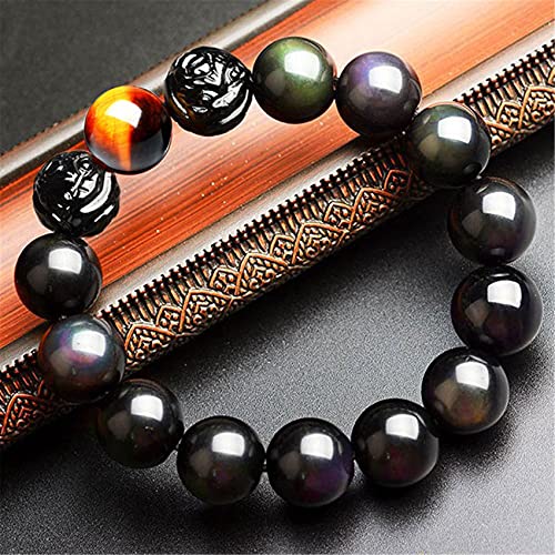 Obsidienne noire et double Piyao : oubliez le stress grâce à ce talisman de protection 14mm - 2