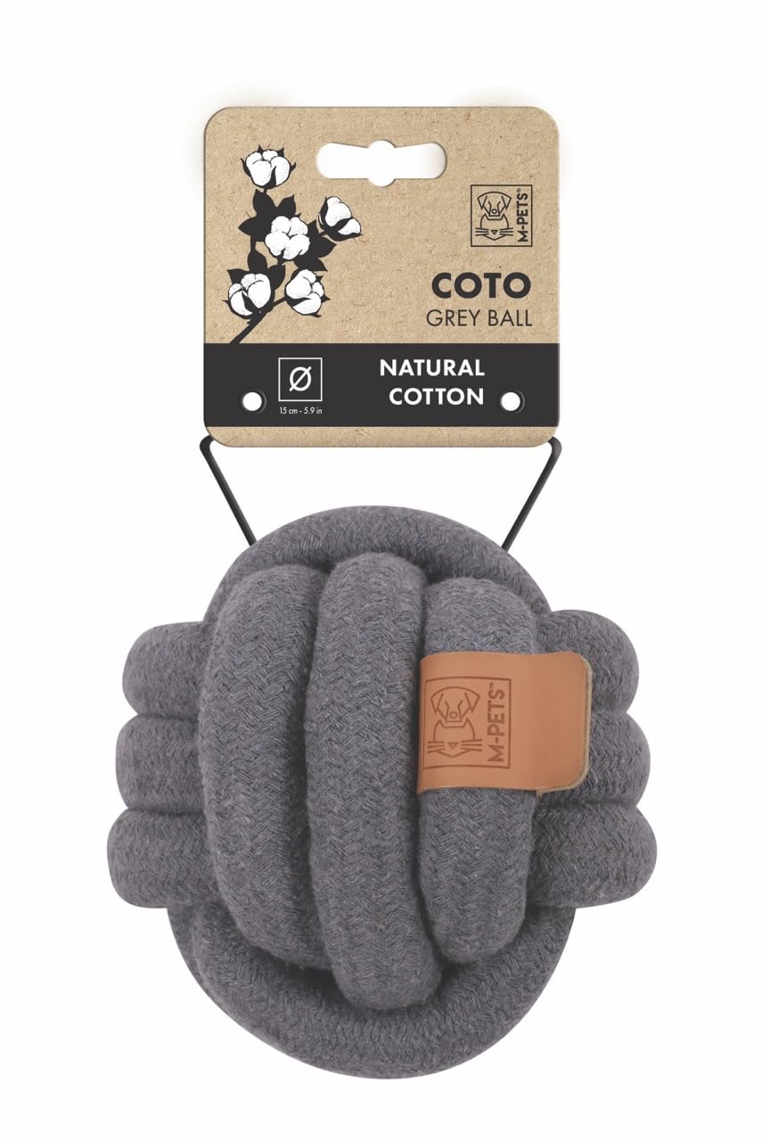M-PETS COTO GREY BALL 15CM ÖRGÜ TOP OYUNCAK