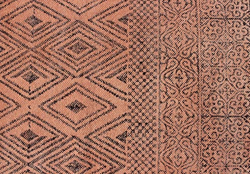 Tapis fait à la main 100 % coton géométrique bohème 120x210 cm