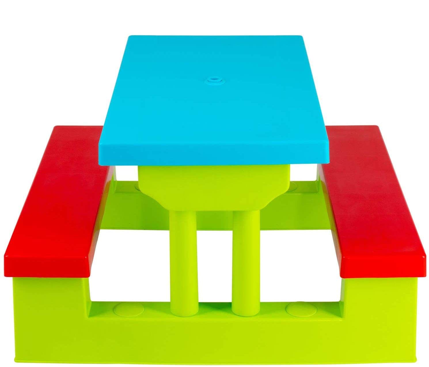 Tavoli per Bambini COIL, Tavoli da Giardino, Tavolo da Picnic per Bambini con Panche e Ombrellone Rimovibile, Tavolo da Gioco, Panchina da Tavolo, Sedia per Bambini, Tavolo, Panchina, Sedia(verde)