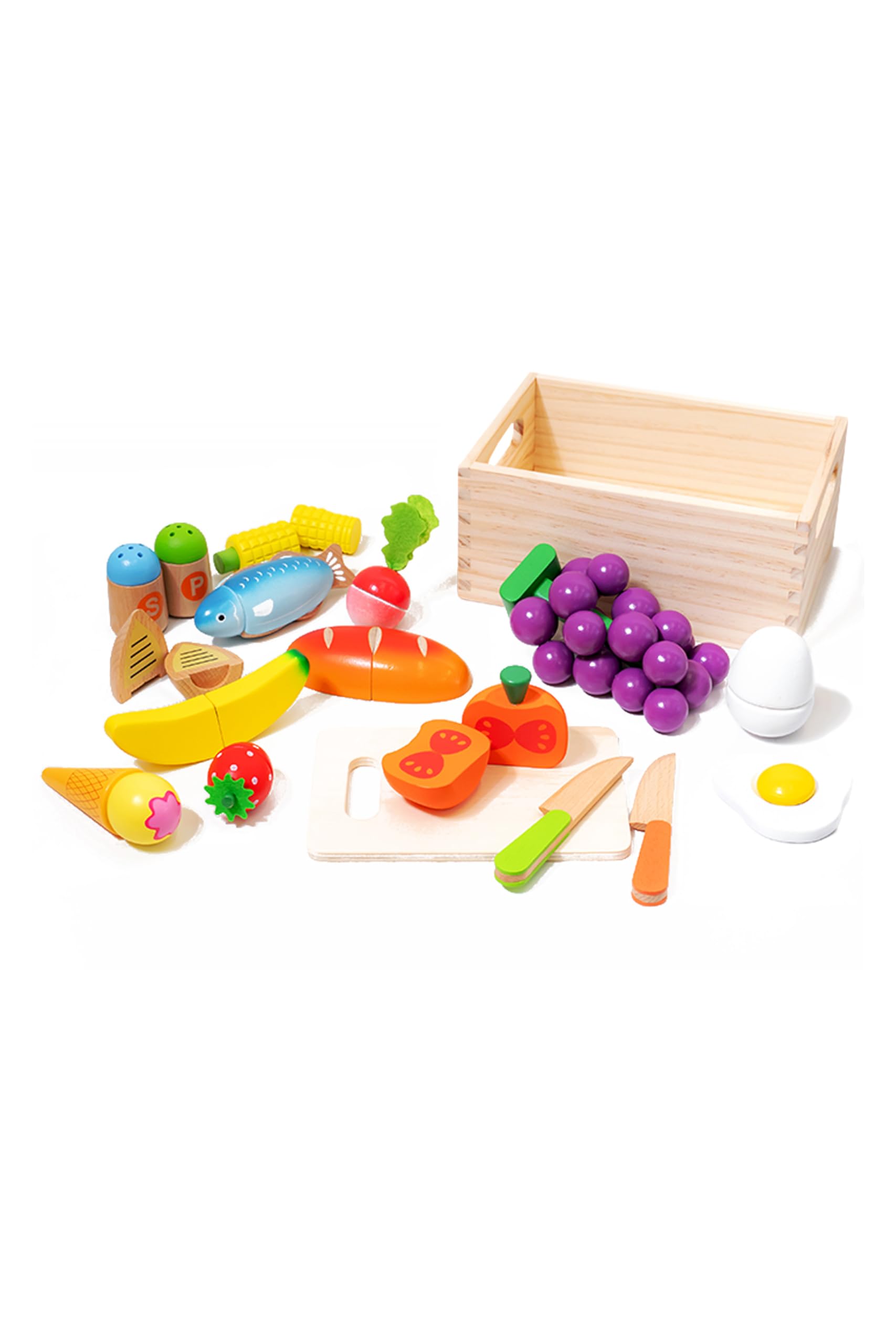 Amazon | RiZKiZ ままごとキッチン 木製 フルーツ 野菜 たべもの 磁石