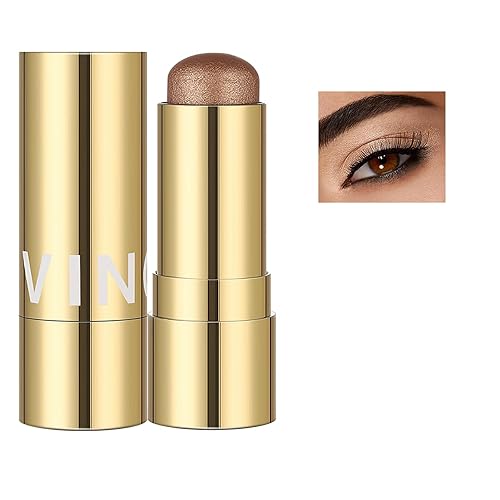 Miniatura 1 de MIELIKKI Sombra de ojos en barra crema, lápiz de sombra de ojos, sombras con resaltadores y barras de rubor, larga duración, impermeable, acabado