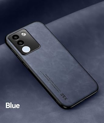 Kepuch Silklike Case for Vivo Y200, V29E - Cover Bumper Built-in Metal Plate for Vivo Y200, V29E - Blue