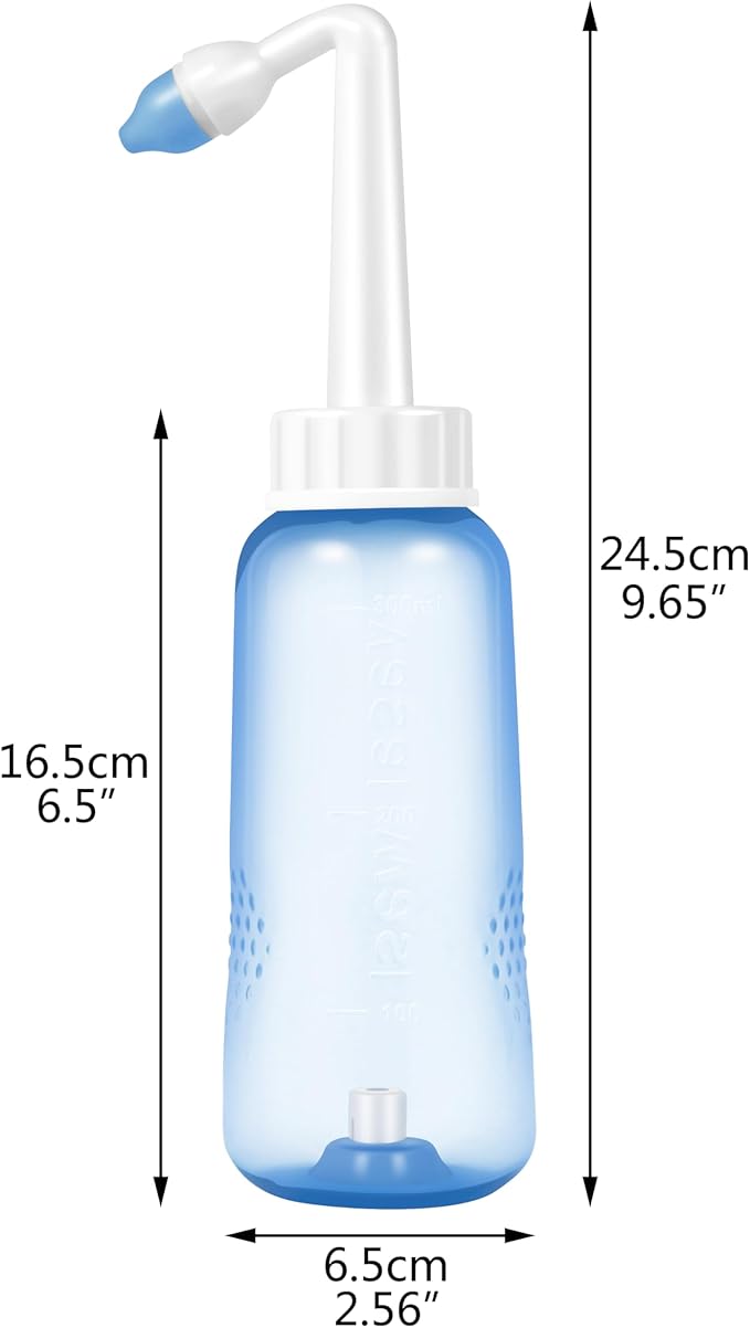 CROING 𝙎𝙞𝙣𝙪𝙨 𝙍𝙞𝙣𝙨𝙚 - 80 x Sinus Rinse Mix + 1x Nasal Wash Bottle (300ml), Nasal Rinse Sachets Kit, Neti Pot Salt, Nasal Irrigation,Nasal Douche,Sinus Relief,Neti-Pot