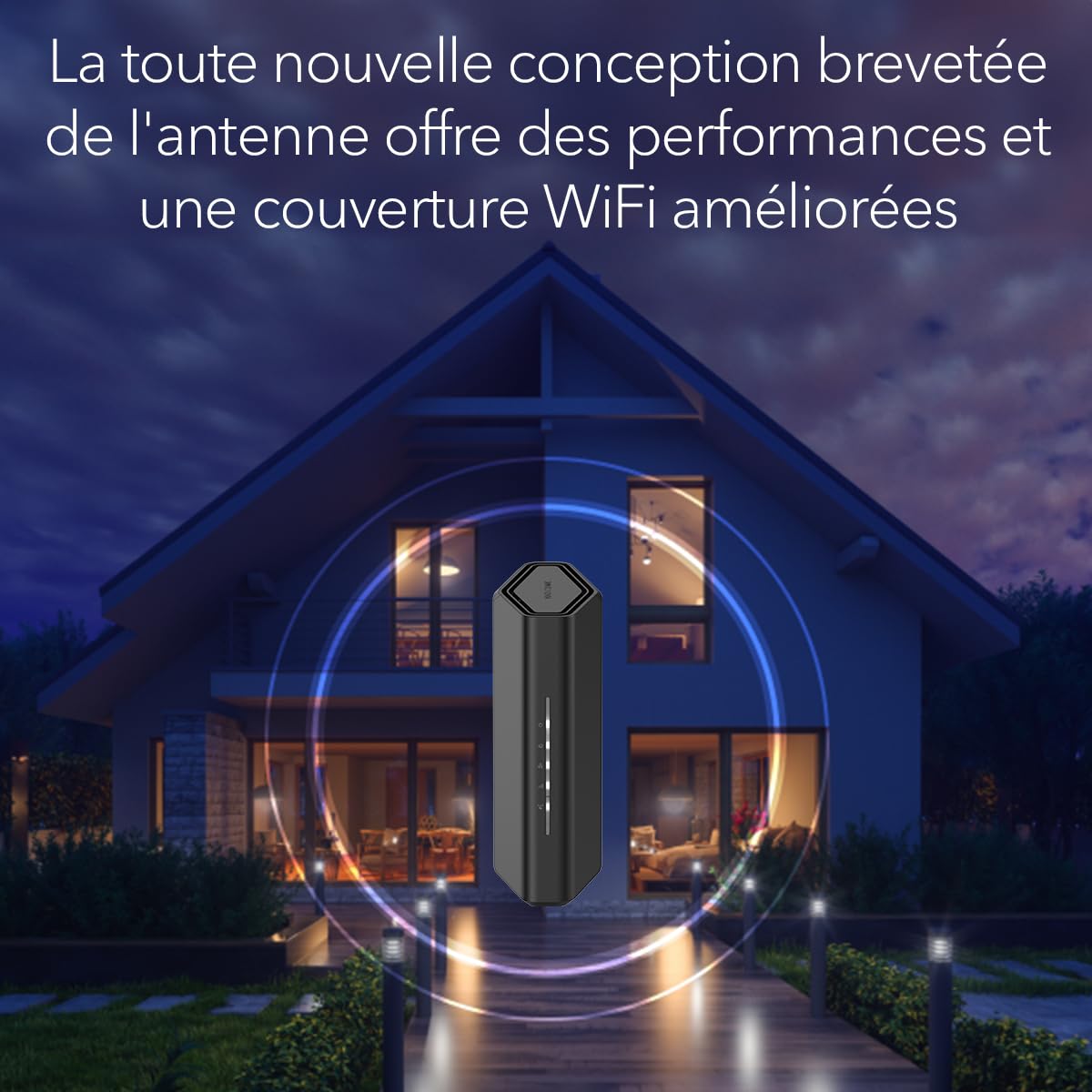 Netgear Nighthawk RS100 Routeur WiFi 7 bibande BE3600 3,6 Gbit/s 135 m2 50 périphériques Port 2,5 Gbit/s