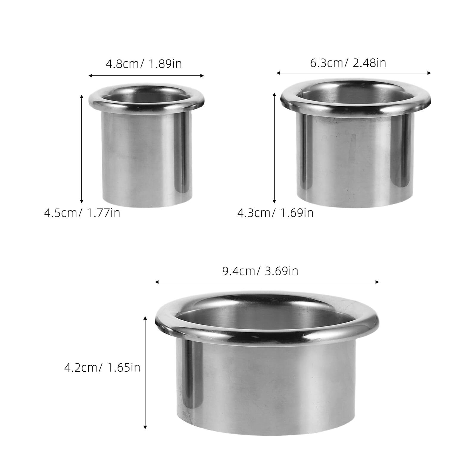 Sewroro Soporte para Secador de Pelo de Acero Inoxidable 3 Piezas Diseño Compacto Organizador para Tocador y Baño Soporte Manos Libres para Salón y Uso Doméstico