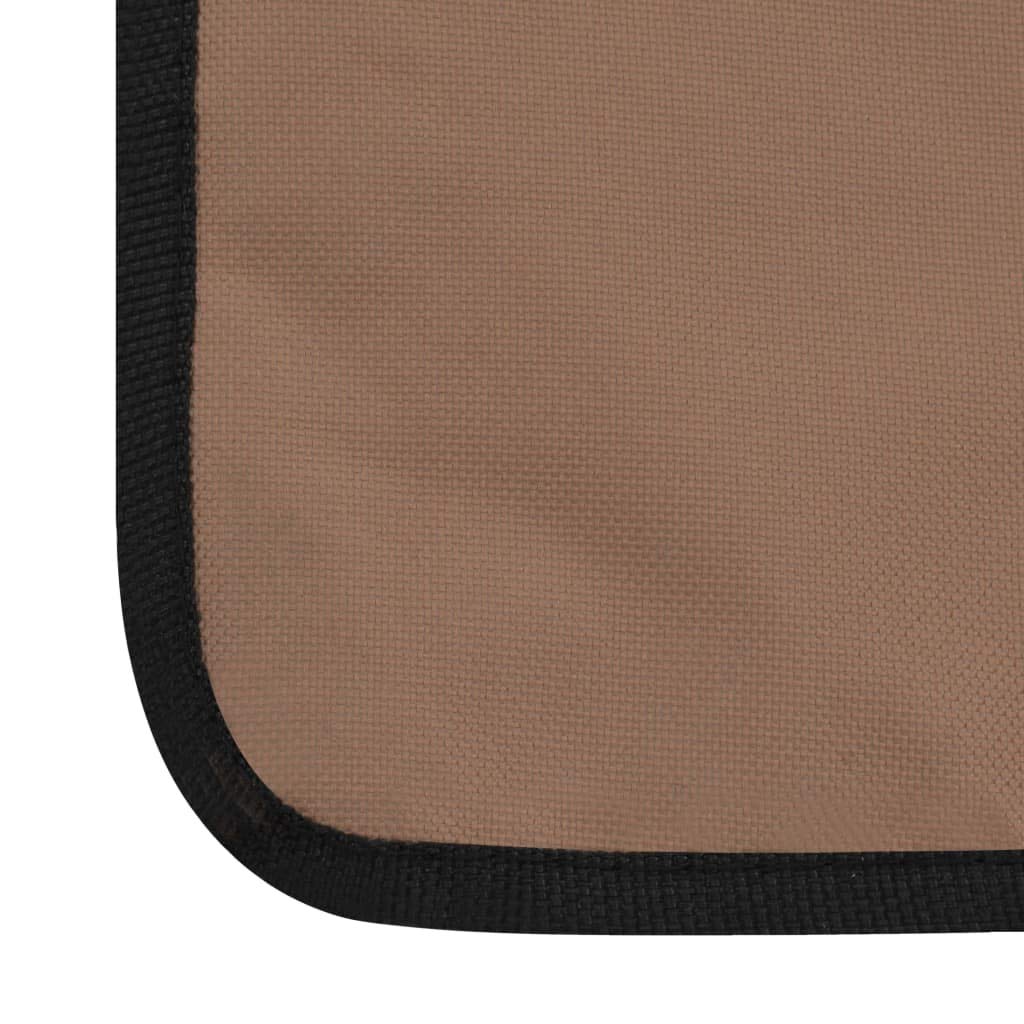 Tapis de Plage Pliables 2 pcs en Acier et Tissu Marron avec Dossier inclinable, Coussin intégré, Poche de Rangement, Dimensions 160x53x47 cm, pour Piscine, terrasse, Jardin