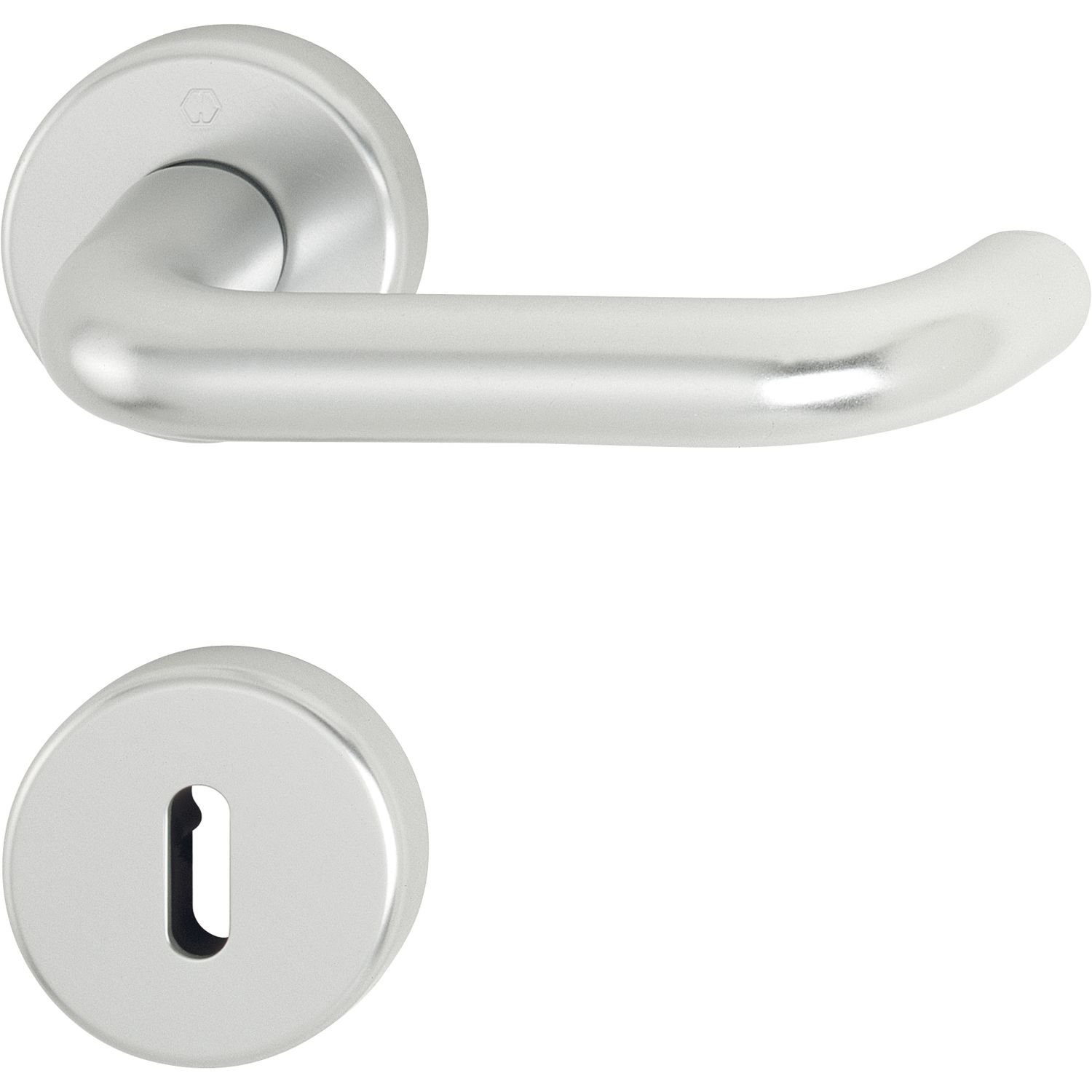 HOPPE 3280520 Drückergarnitur Paris mit Rosetten BB (Buntbart), silber eloxiert