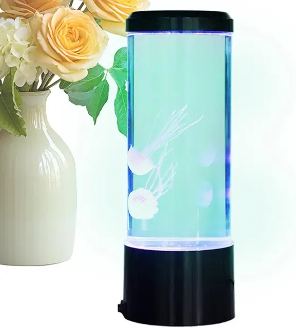 Lampe LED Méduse Aquarium - Effets Lumineux Colorés USB Silencieux
