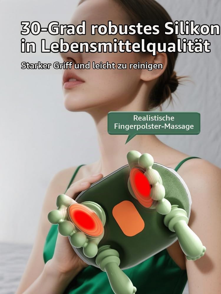 Verbessert Nackenmassagegerät, Nackenmassage mit Bildschirmanzeige, 3 Massagestufen 2 Temperaturstufen, Elektrische Massagegeräte Mit Wärme, Massage Hand für Schultern, Nacken, Rücken