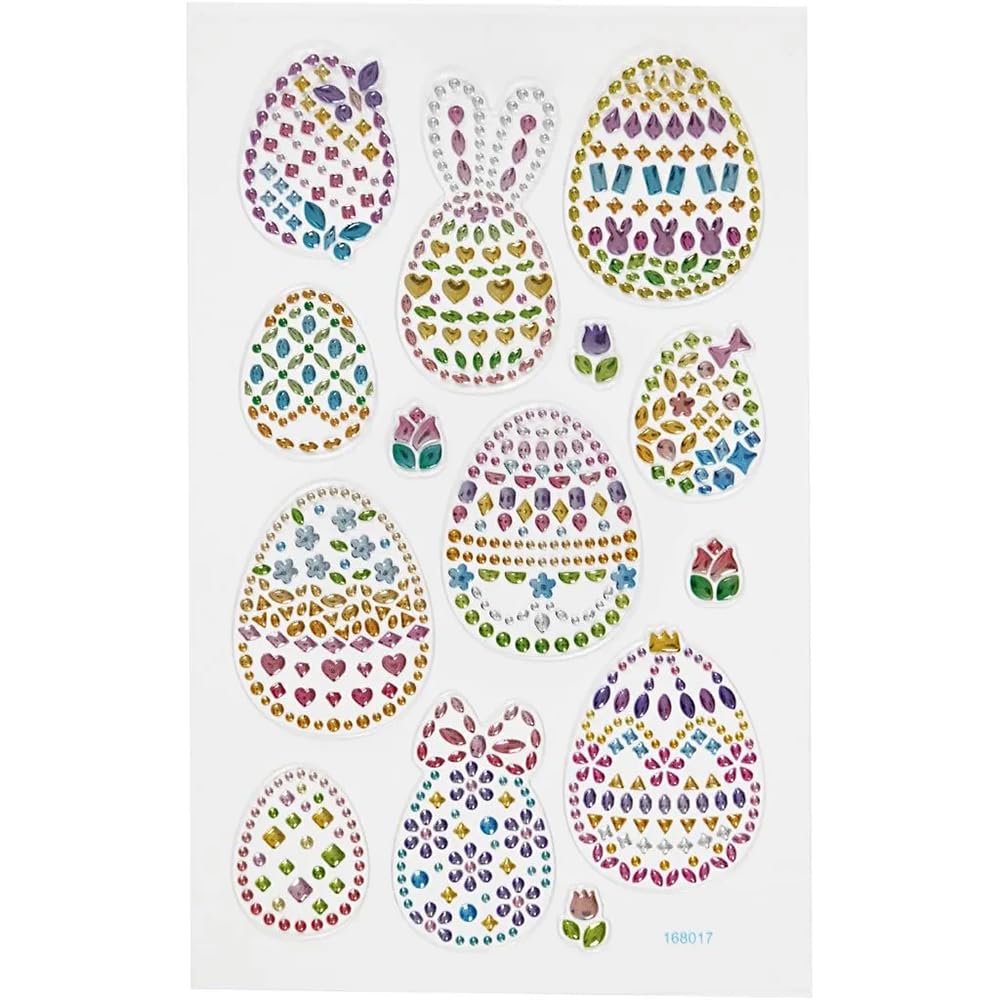 Crafty Capers Easter Egg | Jewelled Diamond Stickers | For Kids & Adults