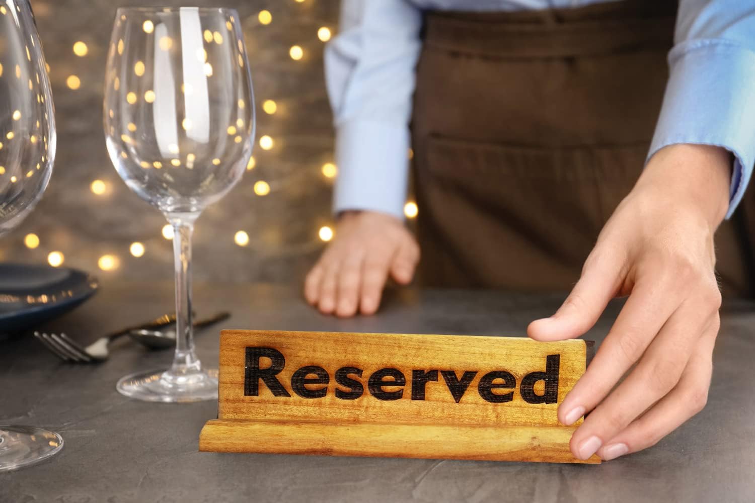 Craftman Resereved Wooden Old Style Table Sign Set of 2