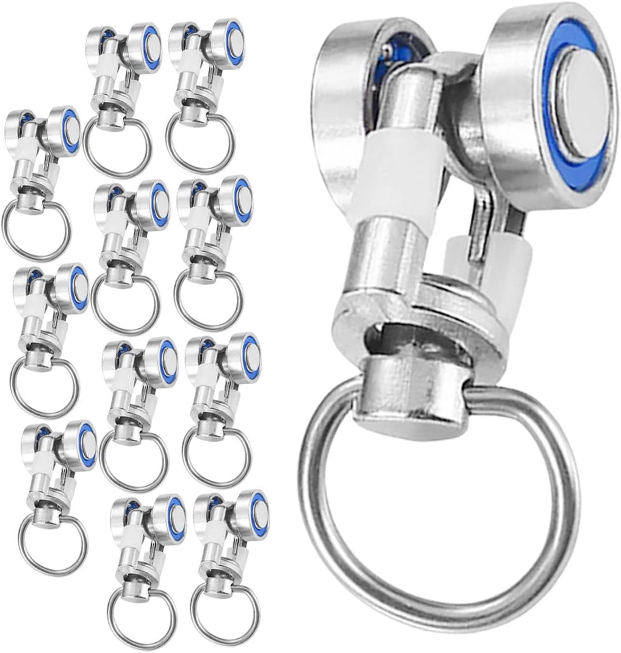 Garneck 12pcs Metal Bearing Rollers for Smooth Curtain Sliding Compatible Various Types of Curtain Tracks Design for Easy
