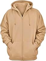 Moletom com Zíper Blusa de Frio Com Capuz Casaco Flanelado Moleton de Algodão Aberto Unissex Feminino Masculino Liso Sem Estampa Blusão