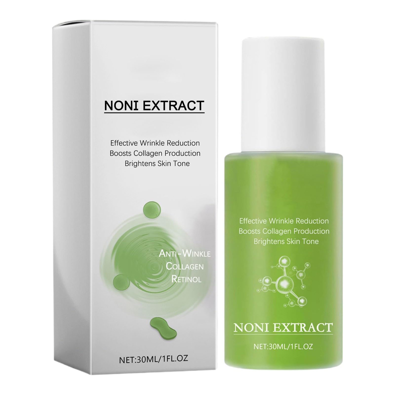 Noni Ampule 30 ml, Noni Fruit Serum, Noni Ampoule, Noni Energy Ampoule with 71.77% Noni Extract, Moisturising and Soothing Face Serum