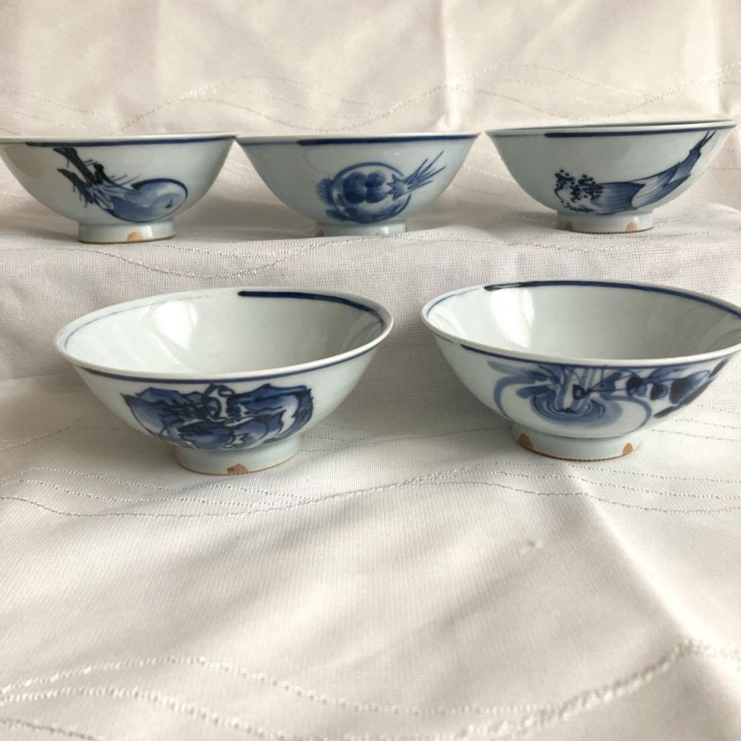 Amazon.co.jp: 有田焼 春山作 茶漬揃 ご飯茶碗 五客揃 : ホーム＆キッチン