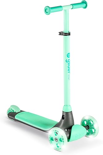 Yvolution Y Glider Kiwi Patinete de tres ruedas para niños con ruedas LED para niños a partir de 3 años (verde)