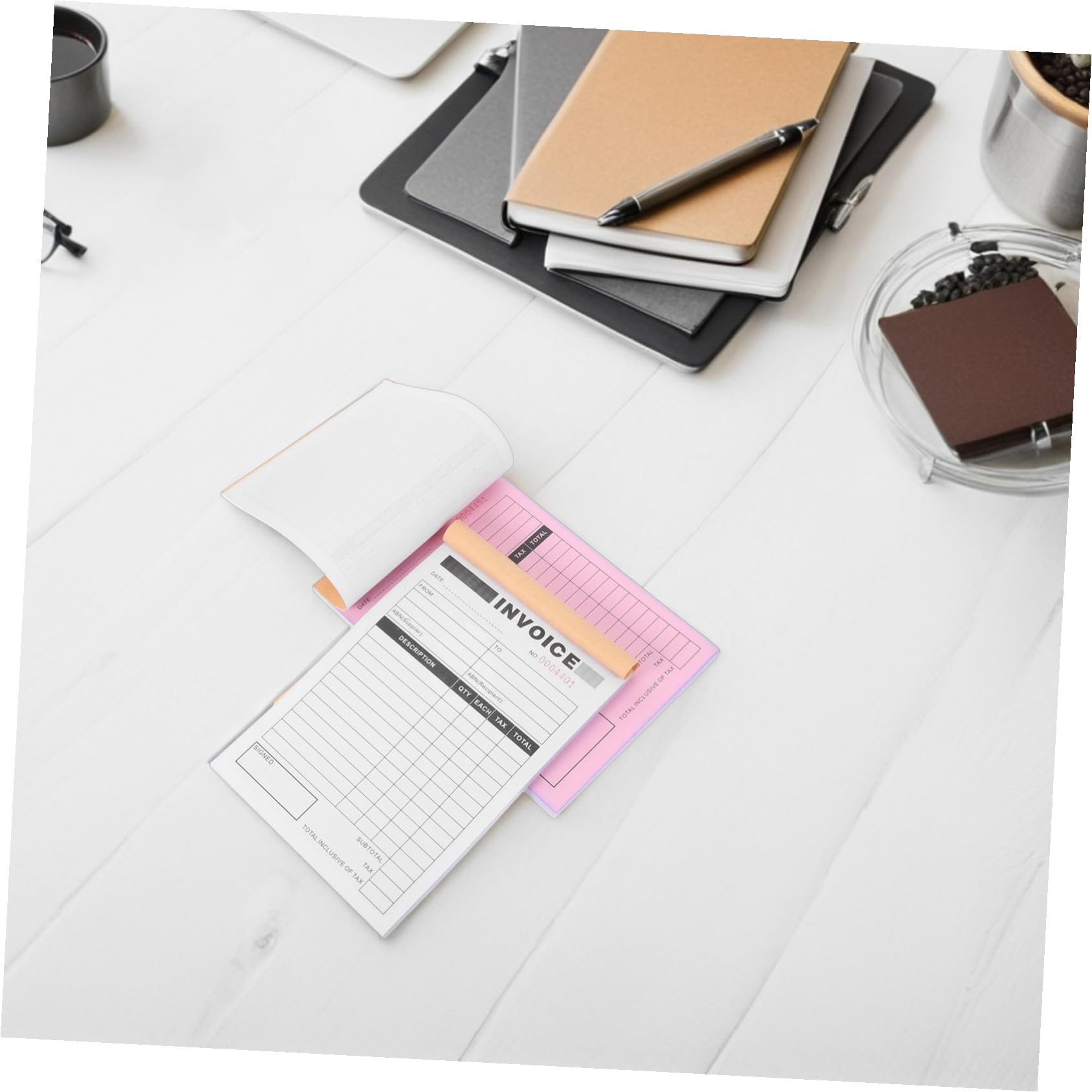 Carnet de Commande 5 Pièces en Papier, Double Feuillet, avec Board