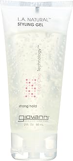 Giovanni L.A. Natural Styling Gel | Secures Shape With Extreme Hold | Shines Brilliantly With Surface Enhancers | Controls Frizz With Authority | 2 Oz