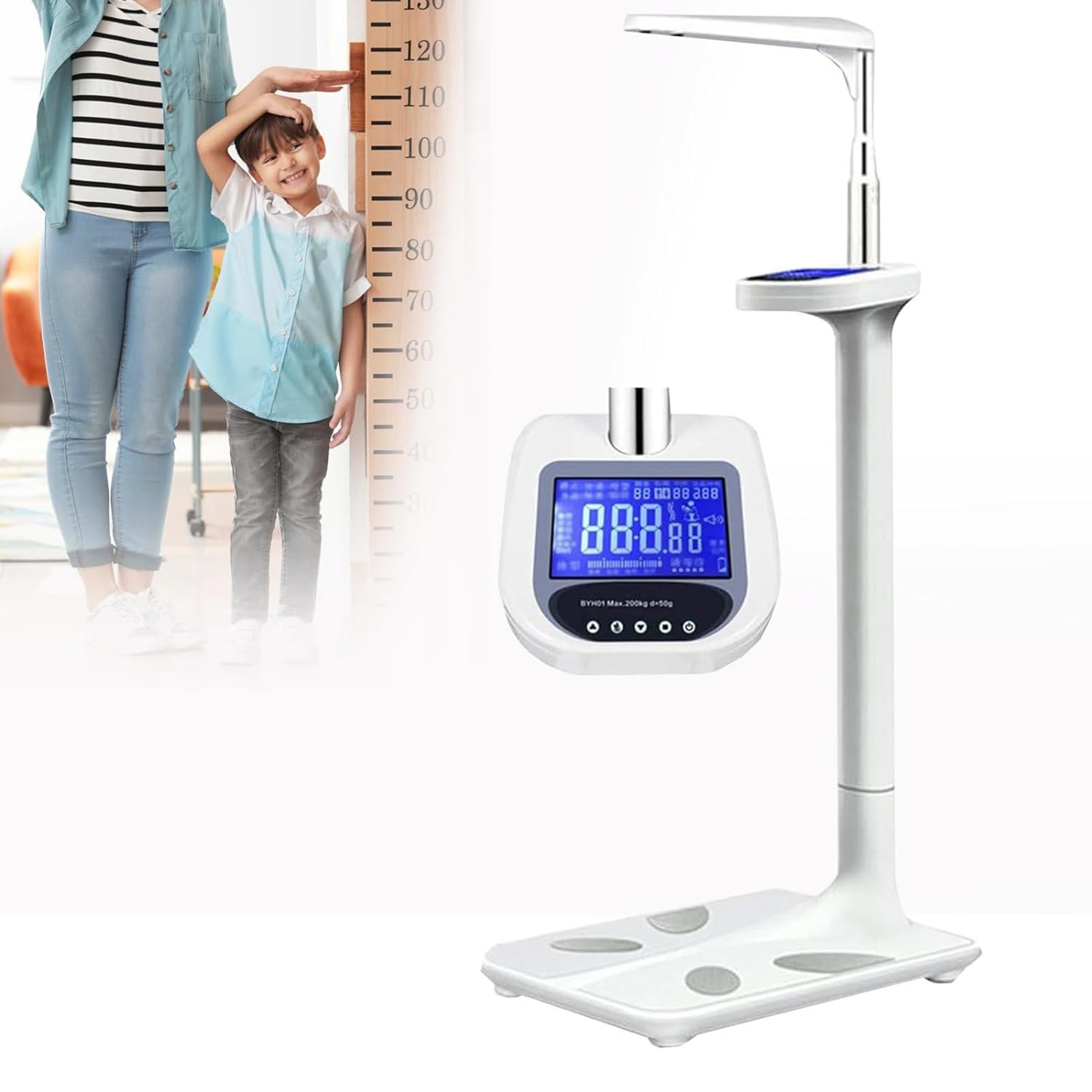 Báscula De Peso Corporal, Báscula Digital Profesional Para Médico, Báscula Digital De Altura Ultrasónica Con Báscula De Gimnasio De Composición Muscular Bluetooth, Para Instituciones Médicas