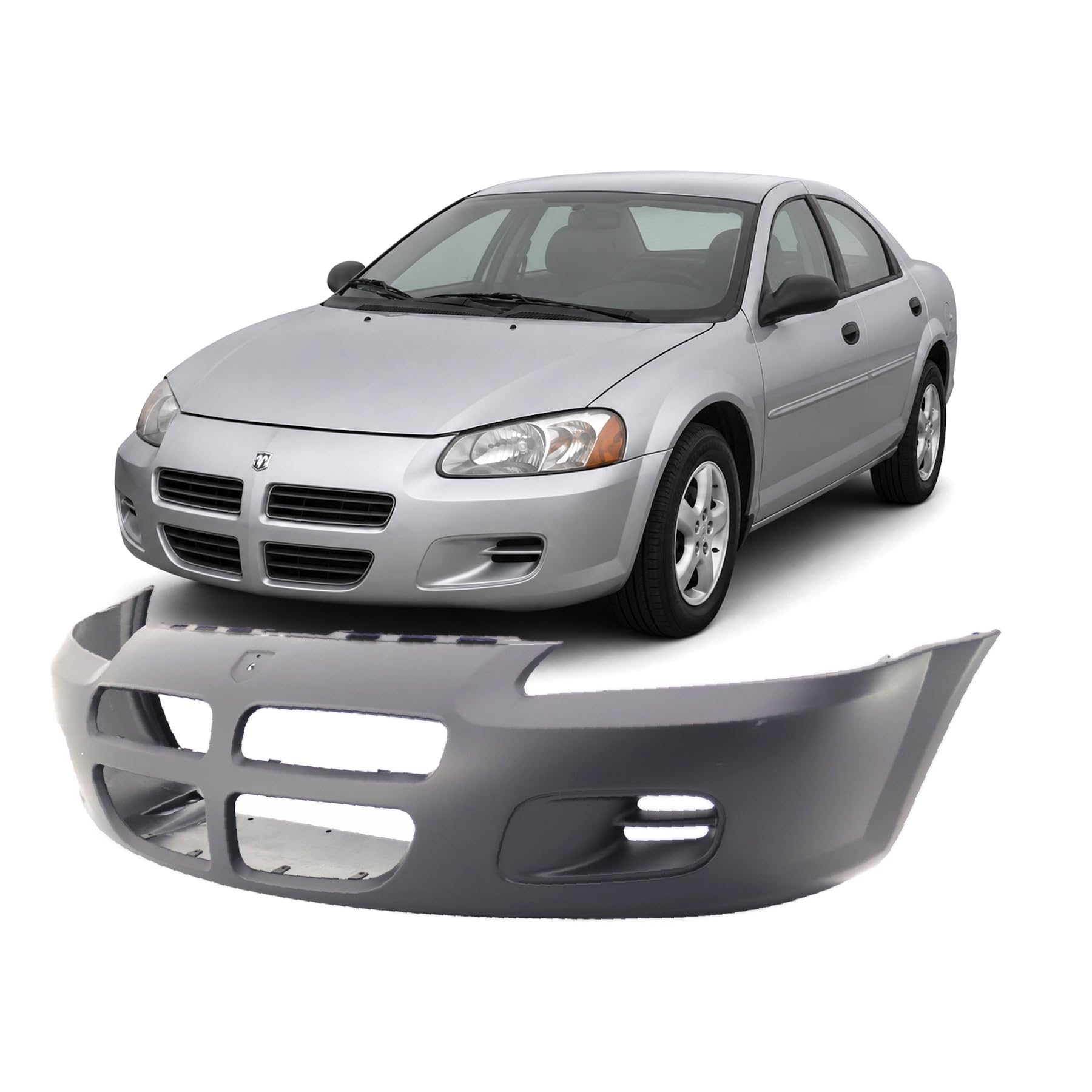 FitParts Compatible with Dodge Stratus 2001–2003 Front Bumper Cover