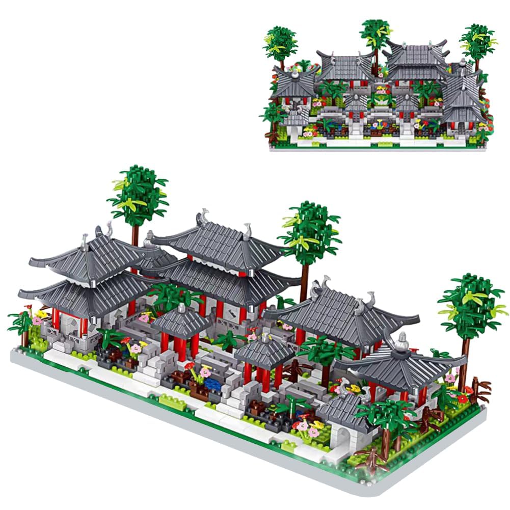 Bloques de construcción de arquitectura china, Arquitectura china de Suzhou Garden Micro Bloques de construcción,1625PCS Bloques de Construcción Set para,Suzhou Jardín de Suzhou de la Arquitectura