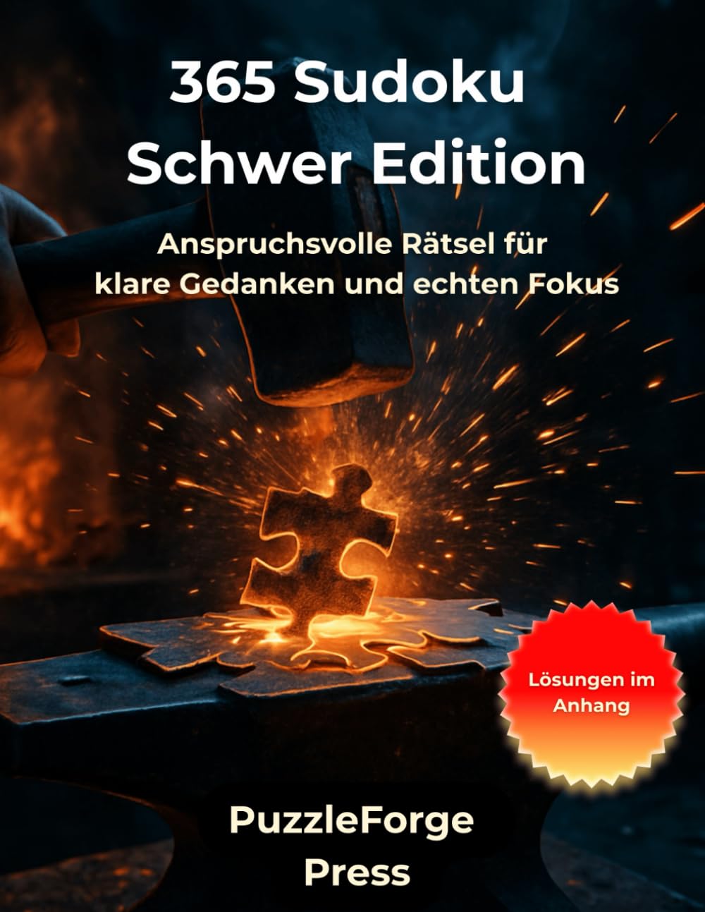 365 Sudoku Schwer Edition: Rätselbuch für Erwachsene – 365 Sudoku Schwer – 2 Sudokus pro Seite – Großformat 8,5×11 – Mit Lösungen im Buch – Intensives ... Gehirntraining für echte Rätselspieler)