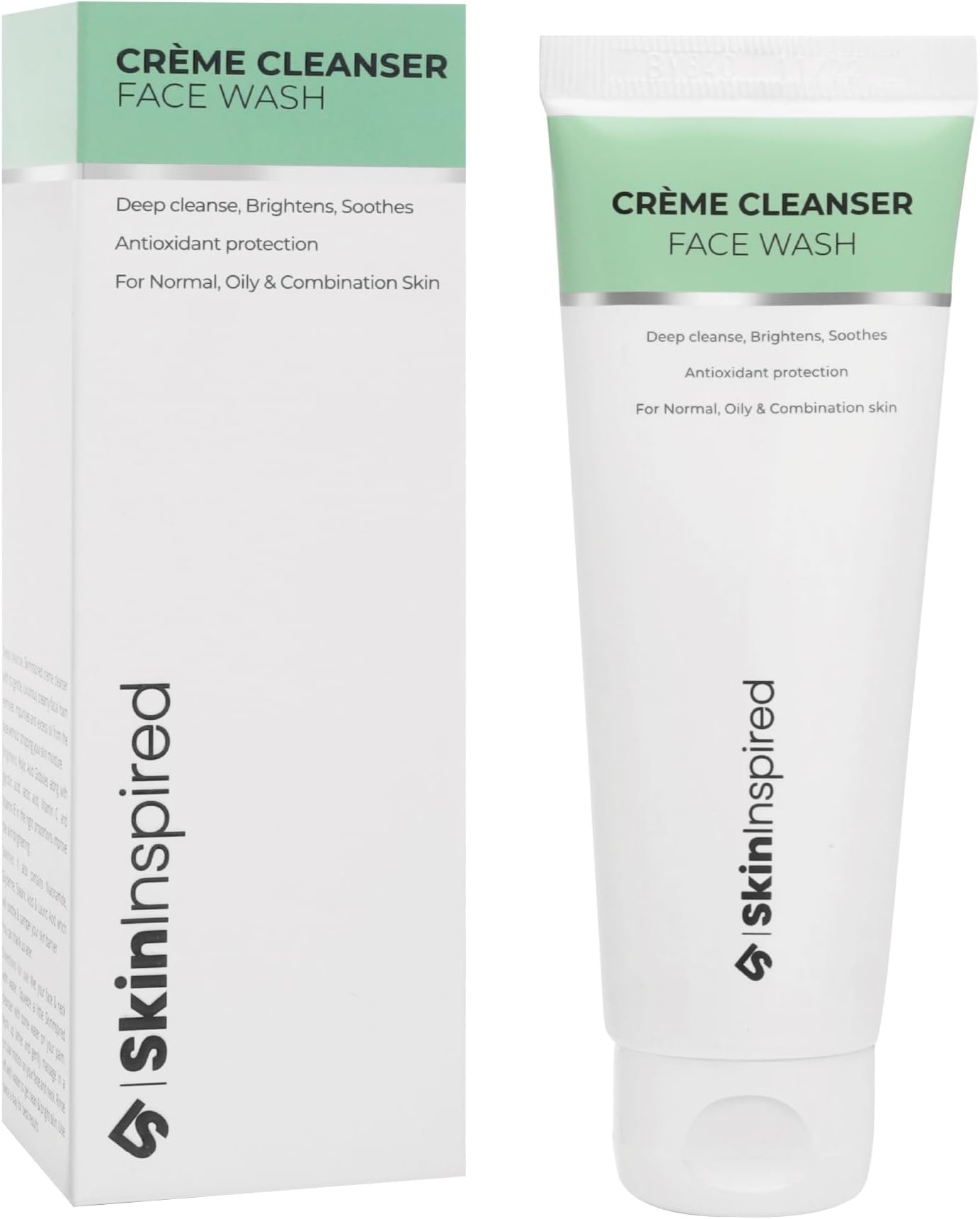 SkinInspired Crème Cleanser For Oily Skin Facewash | Complete Cleansing | Skin Brightening | Moisturising | For Normal, Combination, Oily & Acne-Prone Skin | Salicylic Acid + Lactic Acid + Vitamin C | 70 ml