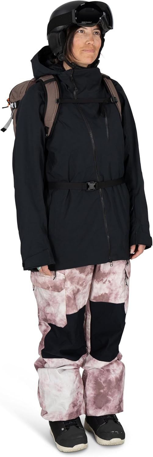 Osprey Sopris 25L Ski and Snowboard Backpack - Lightweight Women's Backcountry Pack - Avalanche Safety Access - Diagonal & A-Frame Ski Carry, Snowboard Carry - 100% Recycled Nylon, Magma Brown - Image 16