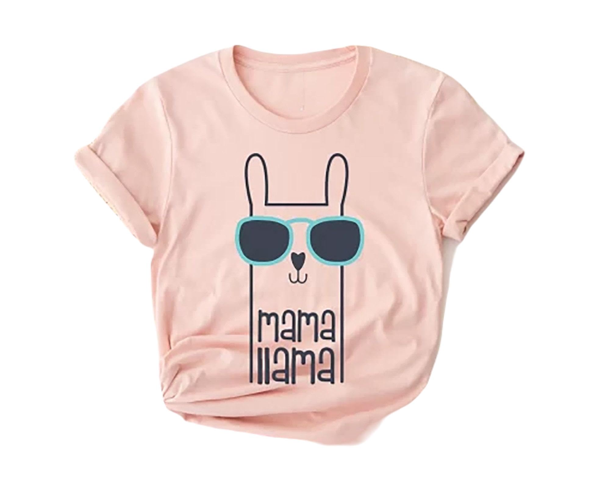 GenericMama Llama T-Shirt Llama Shirt Mama Vintage Shirt Mothers Day Shirt Mom Shirt Funny Mom Shirt Mom Life Shirt Llama Gift Best Mom Tee - Size XL