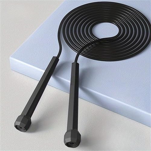 Miniatura 3 de Cuerda de saltar de longitud ajustable para entrenamiento de fitness y resistencias con mango antideslizante para niños y adultos