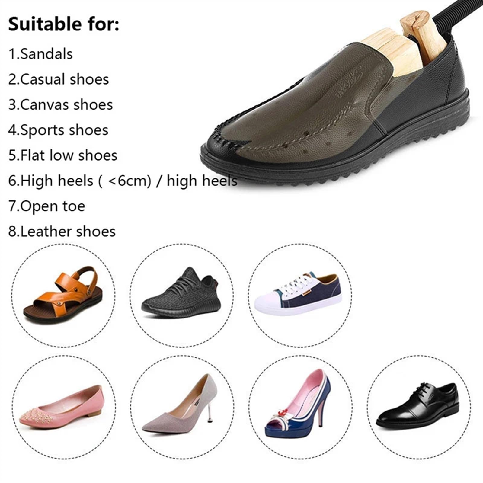 Schuhspanner，Schuhdehner Schuhspanner aus Holz, verstellbare Form for Damen und Herren, Schuhspanner aus Holz, professioneller Schuhspanner, Extender Keeper