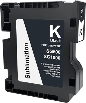 YOUEXPERT SG500 SG1000 Black High Yield Sublimation Ink Cartridge Compatible with Sawgrass Virtuoso SG500 SG1000 Printer 1 Black, 60ml