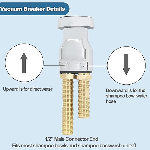 Miniatura 4 de Kit de rompedor de vacío de tazón de champú 7 piezas de repuesto para fregadero de salón