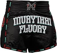 Vista 7 de Fluory - Pantalones cortos de lucha para muay thai, shorts de MMA, ropa de entrenamiento para lucha en jaula, grappling, artes marciales, kickboxing
