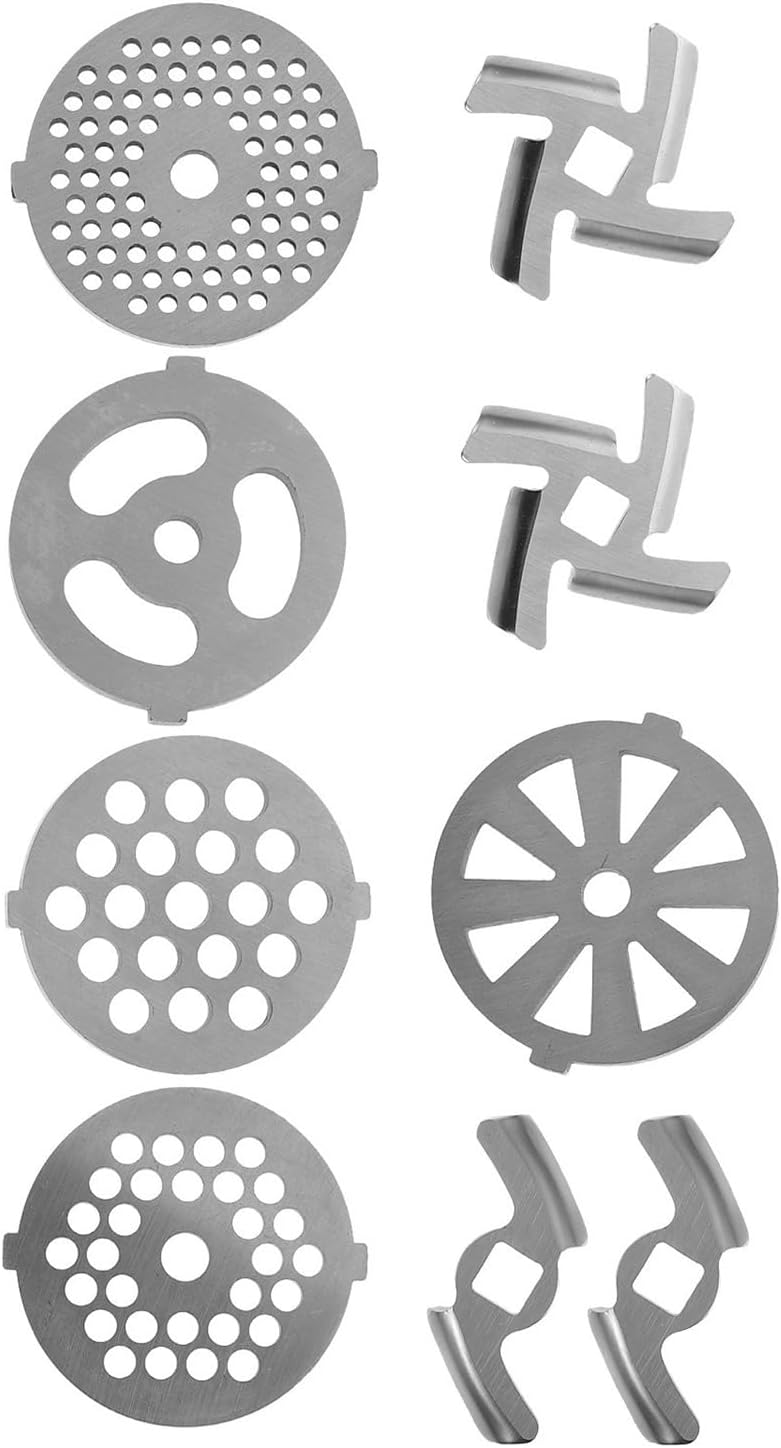 9Pcs Stainless Steel Meat Grinder Plates, For Home Mincer Replacement Accessories