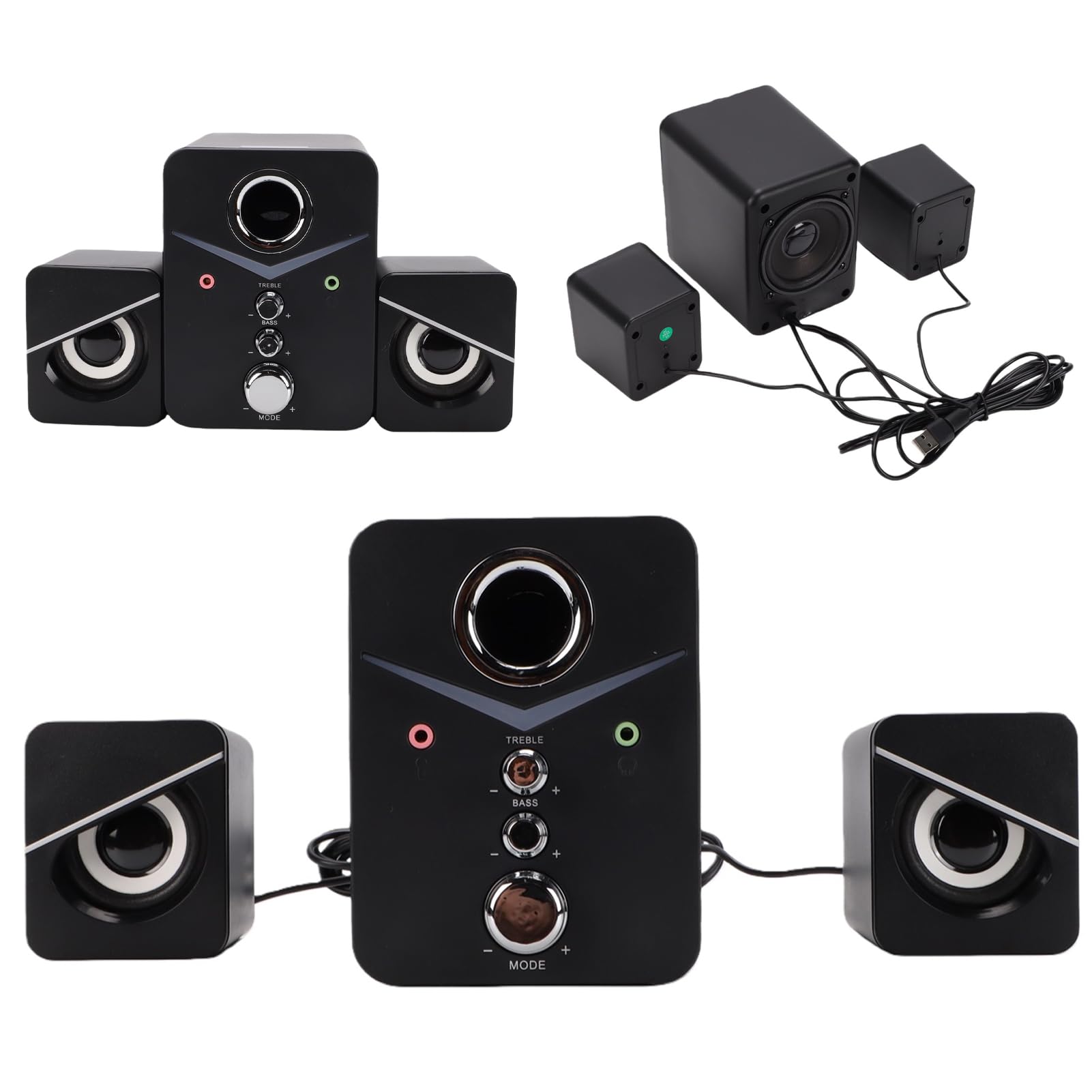 Jectse Altoparlanti per Computer Alimentati Tramite USB con Mic
