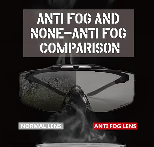 Miniatura 7 de Anteojos de seguridad de laboratorio anti niebla ANSI Z87 sobre anteojos, 100% protección UV.