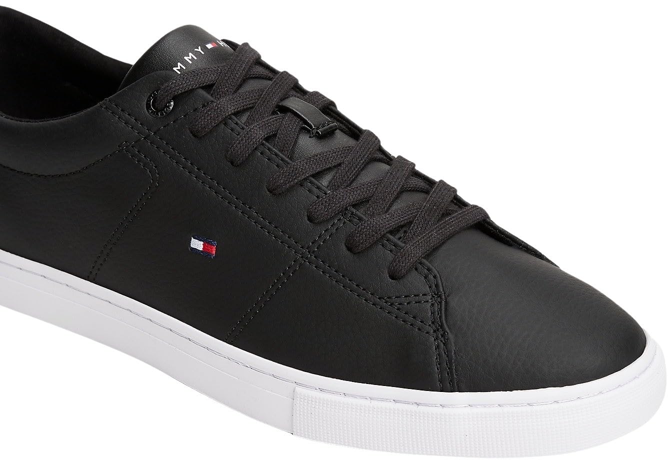 Tommy Hilfiger Herren Vulcanized Sneaker Essential Leather Detail Vulc Schuhe