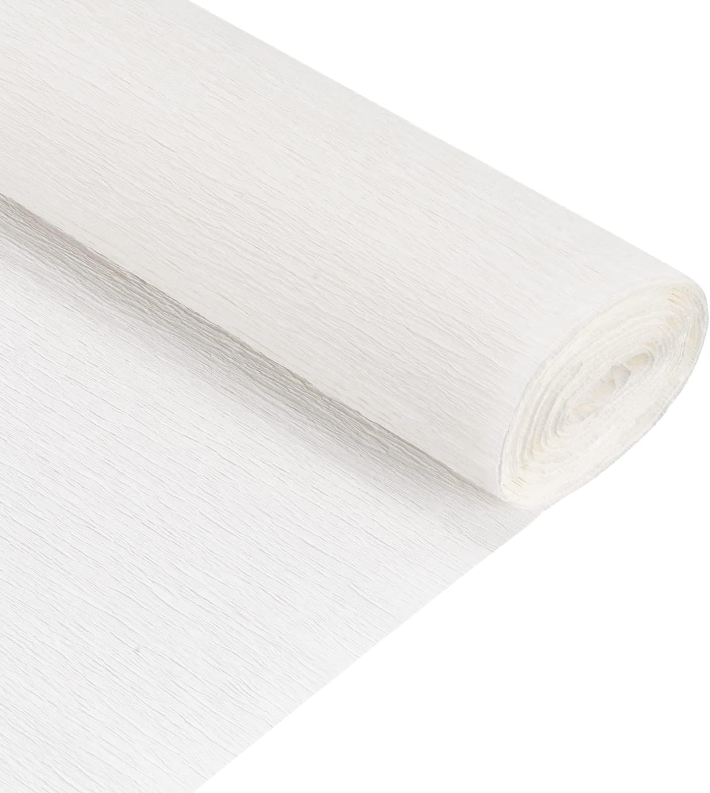 sourcing map Crepe Paper Roll 7.5ft Long 20 Inch Wide for Wedding Ceremony Various Large Festivals Decoration, White