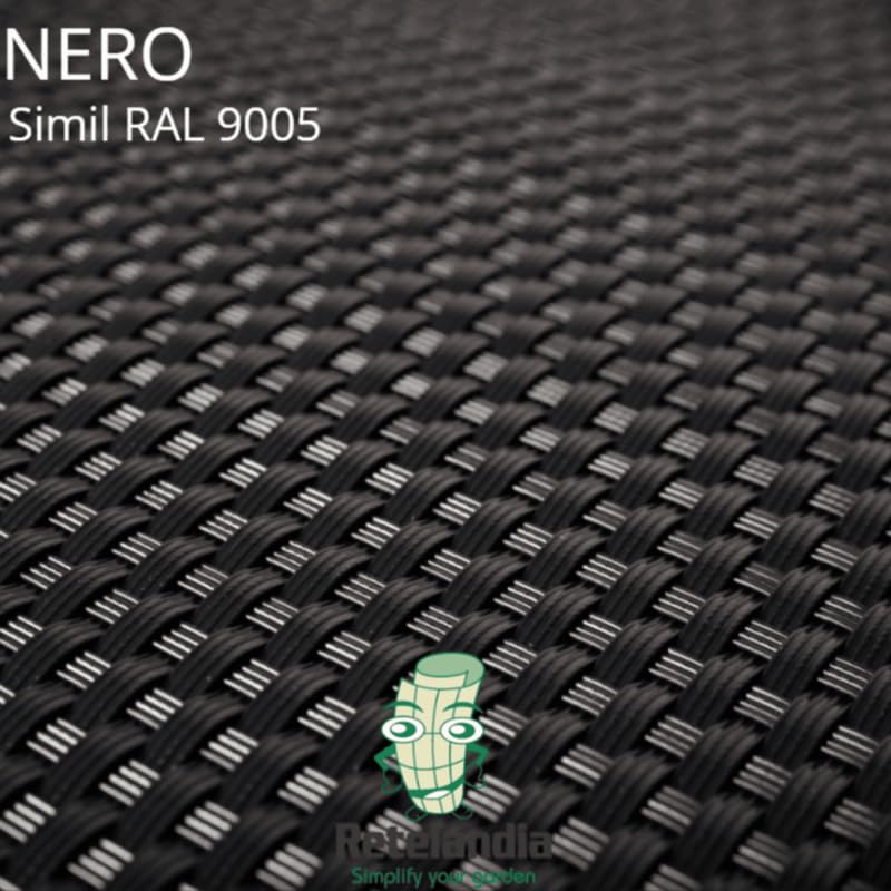RETELANDIA - Striscia Rattan per Recinzione Nera cm 19x10 m frangisole. Schermatura Privacy 100% Pannelli recinzioni in Rete Metallica
