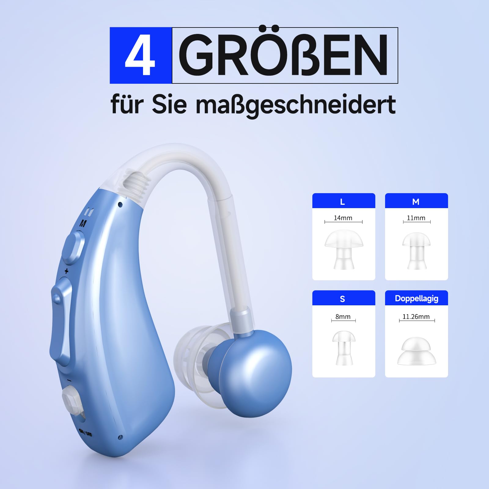 Wiederaufladbares Gerät, Lange Akkulaufzeit, hochauflösende Klangqualität, Geräuschunterdrückungsfunktion (Blue)