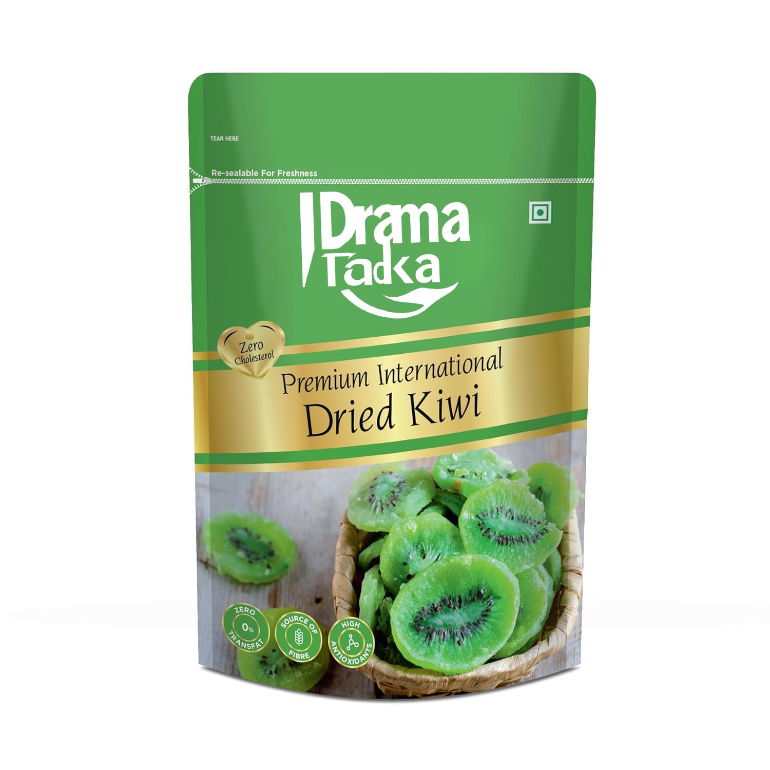 Drama Tadka Dried Kiwi Slices | Naturally Sweet & Tangy Dehydrated Fruit Snack | Rich in Fiber & Antioxidants | Perfect for Snacking, Baking & Gifting (150 gram)-image-11