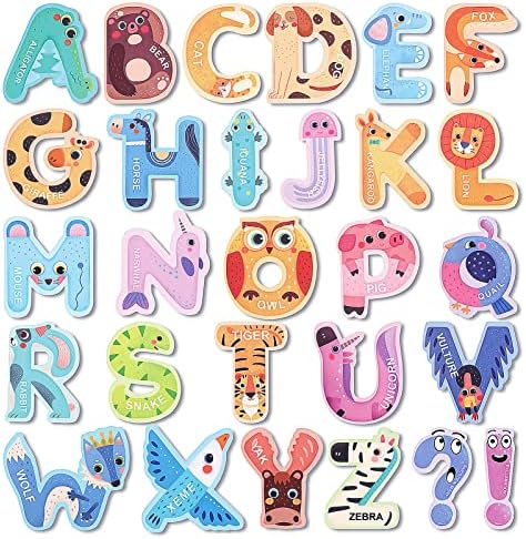 Magnetic Letters for Classroom Whiteboard, Alphabet Magnets ABC for Toddlers Fridge 1-3 Year Old, Large Jumbo Refrigerator, Spelling Preschool Learning Toys for Boys Girls, Educational Games for Kids