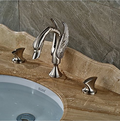 Mélangeur de lavabo robinets montage bord style cygne salle de bain