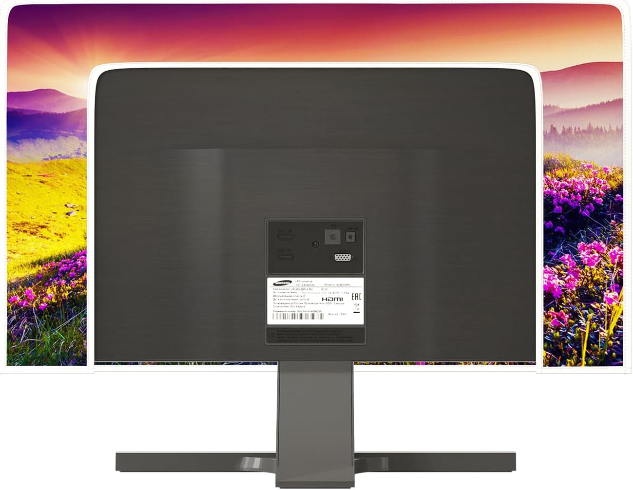 Nature Flower Moutain Computer Monitor Dust Cover 26, 27, 28 Inch Water Proof Computer Covers for Desktop PC CPU Tower Protector Anti-Static Dustproof Protective Cover for LCD/LED/HD image 5