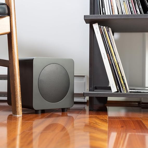 Kanto SUB8VMB Sealed Powered Subwoofer | 300W Peak Power | 8 Woofer | Matte Black