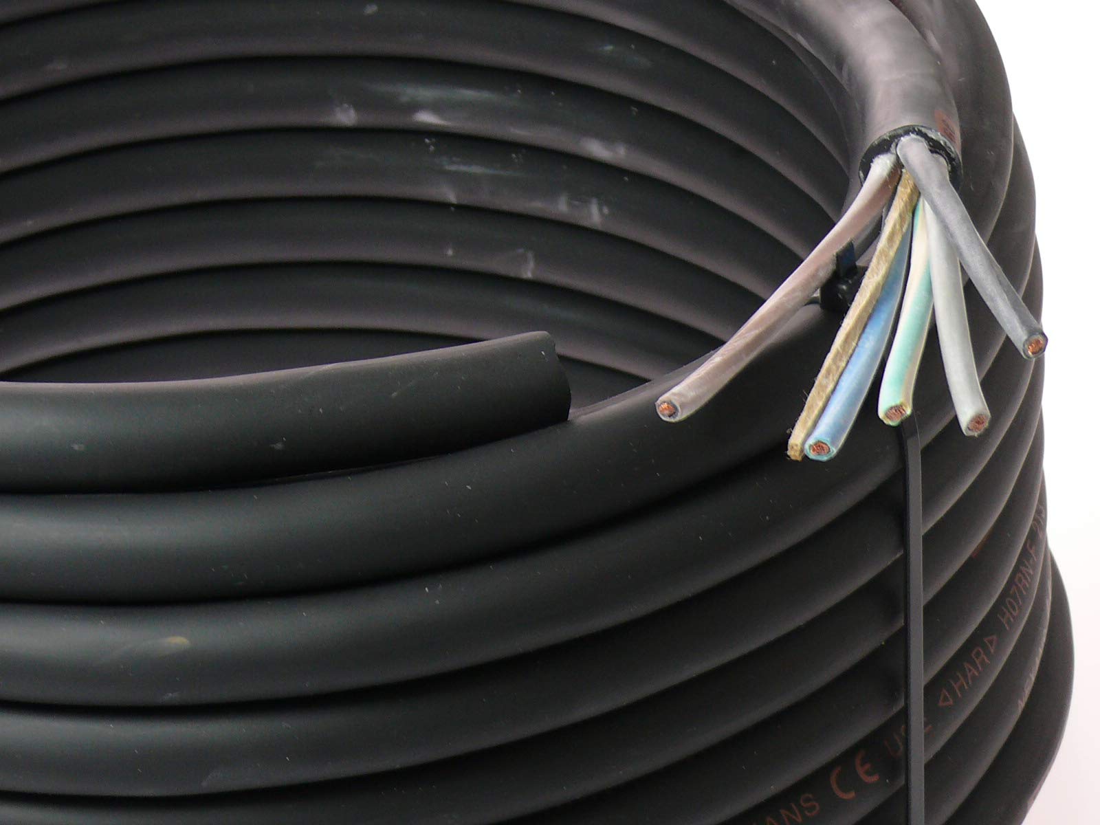 TITANEX Kabel H07RN-F 5x6,0 mm² (5G6) Baustellenkabel, Industriekabel geeignet für den Außenbereich 5-50m (15m)