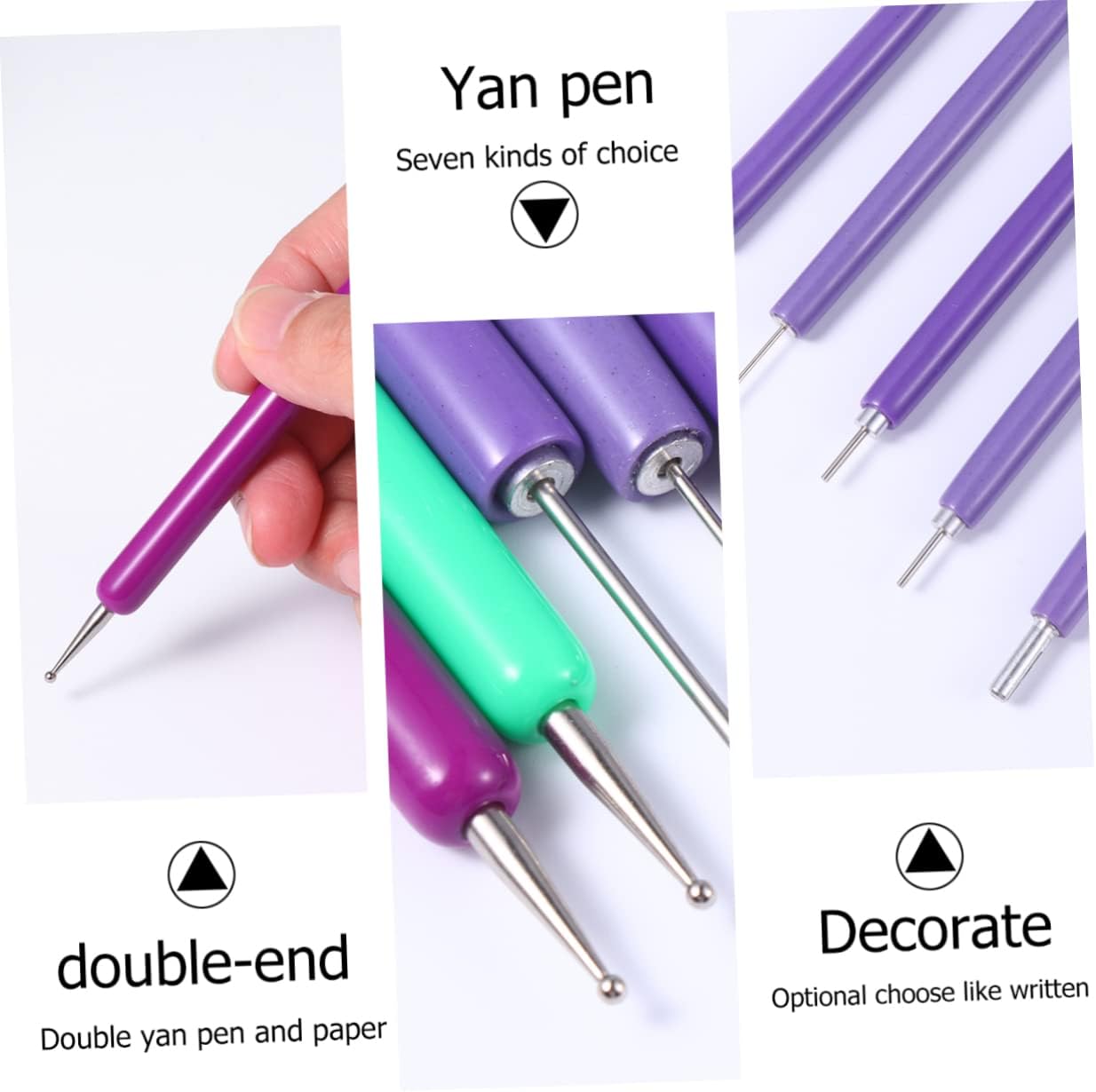 BEBEMOKO 7pcs DIY Paper Craft Tools Quilling Needle Pen Paper Rolling Accessory Kit for Craft Random Color